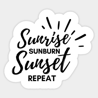 SUNRISE SUNBURN SUNSET REPEAT Sticker